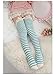 Bopstyle Christmas Soft Warm Socks Coral Velvet Knee High Stockings for Girls Gift,Light Blue,One Size