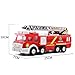 Electric Fire Truck toy, Fire Engine Rescue Veiche with Lights Sirens Extending Ladder and Water Pump Hose to Shoot Water, Bump and Go Action