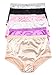 Barbra's 6 Pack Full Coverage Women's Brief Panties (Satin Brief, Medium)