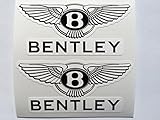 2 Bentley B & W B in the Wings and Name Die Cut Decals