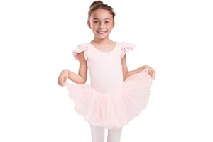 Dancina Girls Skirted Leotard Tutu Ballet Dance Dress Cotton Front Lined