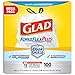 Glad ForceFlex Tall Kitchen Drawstring Trash Bags, Clorox 13 Gallon Trash Bags for Tall Trash Can, Industrial Cleaning, Unscented, 100 Count - 70427