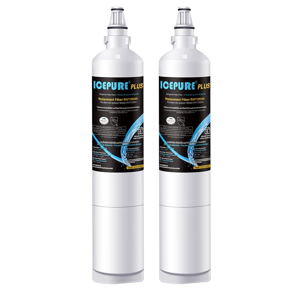 Photo 1 of ICEPURE PLUS 5231JA2006A NSF/ANSI 53&42 Refrigerator Water Filter Replacement for LG LT600P, Kenmore 46-9990, 5231JA2006B, 5231JA2006E, LT600P-B, 469990, FML-2, LFX25975ST, LFX25960ST, 2PACK