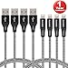 Aasama iPhone Charger 3 Feet Certified Nylon Braided 8 Pin Lightning to USB Cable (4 Pack)