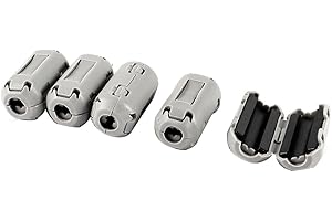 uxcell Office UF35B Clip Noise Ferrite Core Suppressor Filter 3mm Cable 5pcs Gray