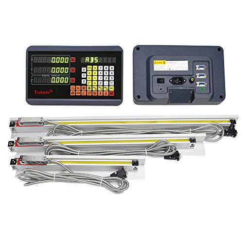 6" 12" 24" 3 Axis Digital Readout DRO Display 5um Precision TTL Linear Glass Scale for Milling Machine,150mm+300mm+600mm,2-3 Business Days