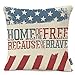 oFloral Throw Pillow Cover Blue Americana Patriotic Design Independence Day Celebration of 4Th July Red America Memorial Decorative Pillow Case Home Decor Square 18x18 Inches Pillowcase …