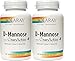Solaray D-mannose with Cranactin -- 120 Vegetarian Capsules (120x2)
