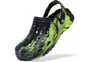 GENERIC Kids Boys&Girls Black Camouflage Clogs Children's Beach Shoes Classic Marbled Tie Dye Clog Little Kid
