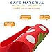 Kidsmile Baby Bib Waterproof Super Soft Silicone 3D Cartoon Easily Wipes Clean and Keep Stains Off Adjustable Neck Strap for Baby Toddler, Deep Pocket Food Crumb Catcher, Strawberry Red