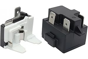 DAYDMALY 3Pins Refrigerator Freezer PTC Start Relay and Overload Protector Kit Compatible with Midea, LG, Magic Chef, Danby, Replace for QPE2-A4R7MD3