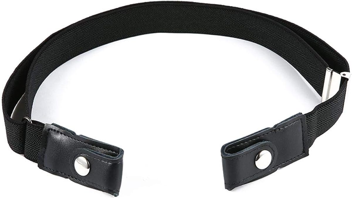 No Buckle Stretch Belt for Women/Men, Pawaca Buckless Invisible Elastic