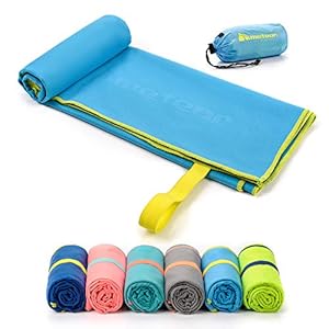 meteor Microfibre Towel Quick Dry Gym Pool Fitness Swimming Travel Camping Beach Yoga Pilates Bath Shower Absorbent Compact Lightweight Dry Men Women Kids Post-Bath Pet Drying 80 x 130 cm