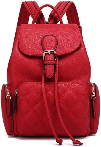 Scarleton Quilted Front Pocket Backpack H206210 - Red