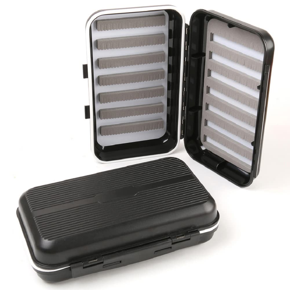 Maxcatch Waterproof Fly Box Large Flies Fishing Tackle Storage ABS Plastic (Large(Slit Foam)-1PC)