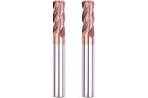 2 Pieces - Corner Radius End Mills Cutting Diameter 6.0mm, 1.0mm Corner Raidus, 4 Flutes, HRC 55 Tungsten Micro-Grain Milling