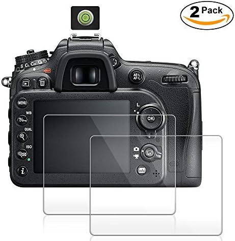 2 Pack Glass Screen Protector Cover Film for Nikon D850 Anti-scratch with camera bubble level hot shoe
