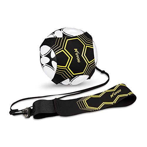 Football Kick Trainer Soccer Training Aid for Kids and Adults Hands Free Solo Practice With Belt Elastic Rope Universal Fits 3 4 5 Footballs