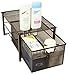 Deco Brothers Stackable Pull Out Cabinet Sliding Basket with Dividers, Large, Bronze