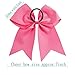 CN 7 Inch Jumbo Breast Cancer Awareness Cheer Bow Print Grosgrain Ribbon Hair Bows With Elastic Tie for cheerleader