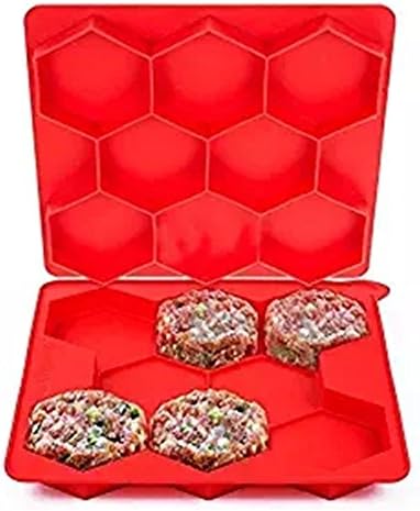 Burger Press 8 In 1 Silicone Circular Compartments for Patties, Cookies, Hash Browns, Cutlets