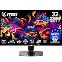 MSI MPG 321URX QD-OLED 31.5 Inch 4K UHD Gaming Monitor - 3840 x 2160 Quantum Dot OLED Panel, 240Hz / 0.03ms, 99% DCI-P3, ΔE≤2, DisplayHDR True Black 400, KVM, RGB - DP 1.4a, HDMI 2.1, USB Type-C