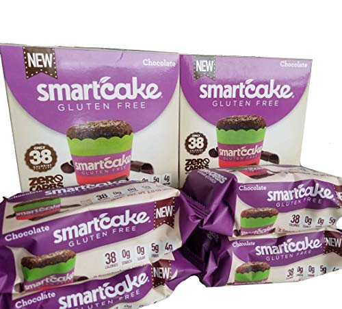 image for CHOCOLATE SMARTCAKE GOURMET BOX 4 x 2 packs: KETO SNACKS, LOW CARB SNA