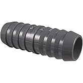 Pack of 2 Spears 1429 Series PVC Tube Fitting, Coupling, Schedule 40, Gray, 1-1/2" Barbed