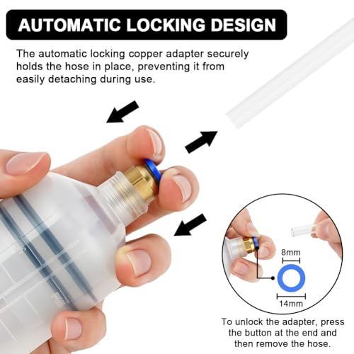 Flintronic Oil Suction Syringe 500 CC, Liquid Extractor Pump, Car Oil Extractor with Non-Slip Sleeve, Manual Acei-te Pump, for Extracting and Injection Acei-te and Liquids