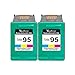 Valuetoner Remanufactured Ink Cartridge Replacement 4 Pack for HP 98 & 95 CB327FN (2 Black,2 Tri-Color) for HP Officejet H470,150,6310,100,6300,PhotoSmart 8050,8049,4180,4150,Deskjet 5940 Printer