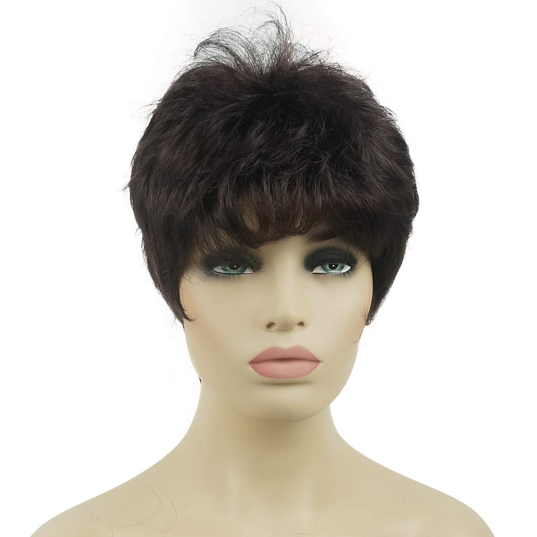 Lydell Women's Wigs Natural Brown Red Short Curly Hair Synthetic Full Wig โ image 1