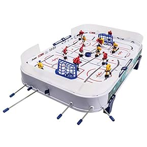 Franklin Sports Table Top Rod Hockey Game Set - Perfect Hockey Toy + Gameroom Game for Kids + Family - Mini Tabletop Rod Hockey Board + Pucks Included