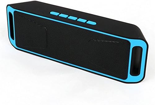 Sicneka Bluetooth 4.0 Portable Wireless Speaker TF USB FM Radio Built-in Mic Dual Speaker Bass Sound Subwoofer - Blue