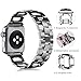 Bling Bands for Apple Watch Band 42mm for Women, Hotodeal Stainless Steel Metal Replacement Iwatch Wristband Sport Strap Replacement for Apple Watch Nike+, Series 3/2/1, Sport, Edition, Black