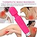 Handheld Vibrator Massager, Cordless Massage for Neck and Back with 20 Modes and 8 Power Speeds, Wireless Rechargeable Waterproof Silicone Massager - Pink