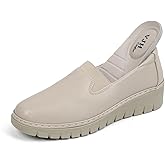 VJH confort Women’s Loafers Round Toe Slip on Comfort Arch Support Walking Shoes