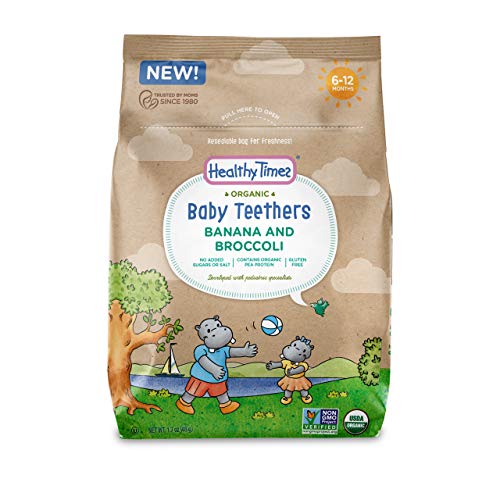 Healthy Times Organic Baby Teethers, Banana & Broccoli 6 Ingredient