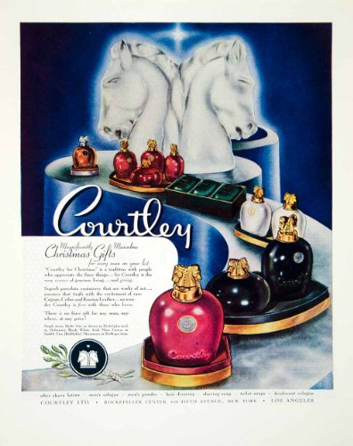 1945 Ad Courtley Fragrances Essences Perfume Soap Toiletries Masculine Men's - Original Print Ad