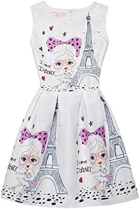 2017 Summer Girls Dress Vintage I love Dance Petals Print Princess Mom Daughter Clothes Family Look Mother Daughter Party Dresses Family Matching Outfits Kids Floral Clothes Sleeveless