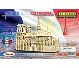 Puzzled Notre Dame Cathedral 3-D Wooden Puzzle - Famous Sites Collection - Affordable Gift For Kids and Adults - Item #1904