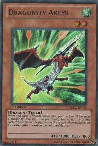 Yu-Gi-Oh! - Dragunity Aklys (SDDL-EN003) - Structure Deck: Dragunity Legion - 1st Edition - Super Rare