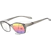 Dollger Safety Glasses with Readers 1.5 2.0 1.0 Progressive Multifocus Anti Fog and Blue Light Blocking Reading Glasses