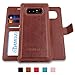 AMOVO Case for Galaxy Note 8 [2 in 1], Samsung Galaxy Note 8 Wallet Case [Detachable Wallet Folio] [Premium Vegan Leather] Samsung Note 8 Flip Cover (Note 8, Brown)