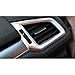 Rqing For Honda Civic 10th 2016 2017 2018 2019 Interior Front Center Air Condition Vent Outlet Cover Trims (Silver Paint)