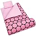 Wildkin Kids Sleeping Bags for Boys & Girls, Measures 57 x 30 x 1.5 Inches, Cotton Blend Materials Sleeping Bag for Kids, Ideal for Parties, Camping & Overnight Travel (Big Dot Pink)