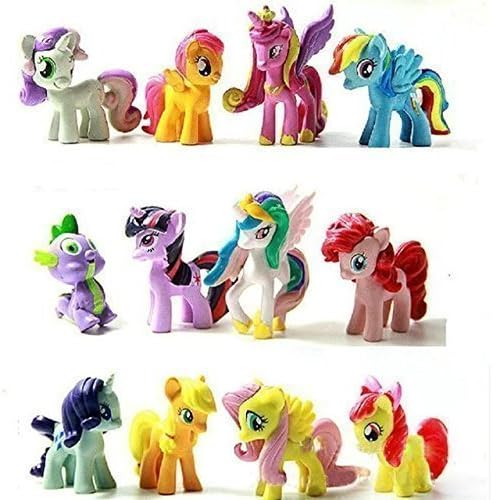 Top Valu 24pcs My Little Miss Pony Colorful Cupcake Cake Cookie Loaf Bread Topper PVC Figures Kids Girl Toy Dolls Decoration Birthday Function Party Icing Cake Kitchen Table Decoration