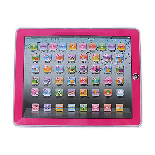 TJW Learning Pad, Touch Screen Learning Machine Tablet Baby Tablet Educational Toys For 1-3 Year Old Toddler Learning English (Pink)