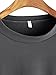 SweatyRocks Women's Striped Long Sleeve Crewneck Crop Top Sweatshirt Dark Grey S