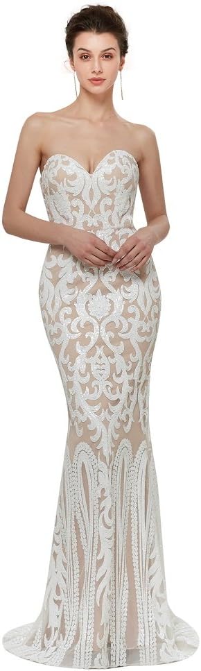 Leyidress Women's Mermaid Dress Bridesmaid Dress Evening Dress Party Prom Gown