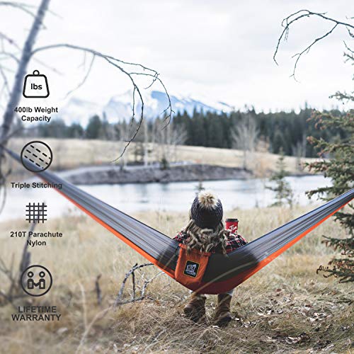 MIZTLI Hammock Camping with All The Installations, Portable & Lightweight Travel Parachute Hammock, Outdoor, Indoor, Backpacking, Hiking & Survival - Thumbnail 2